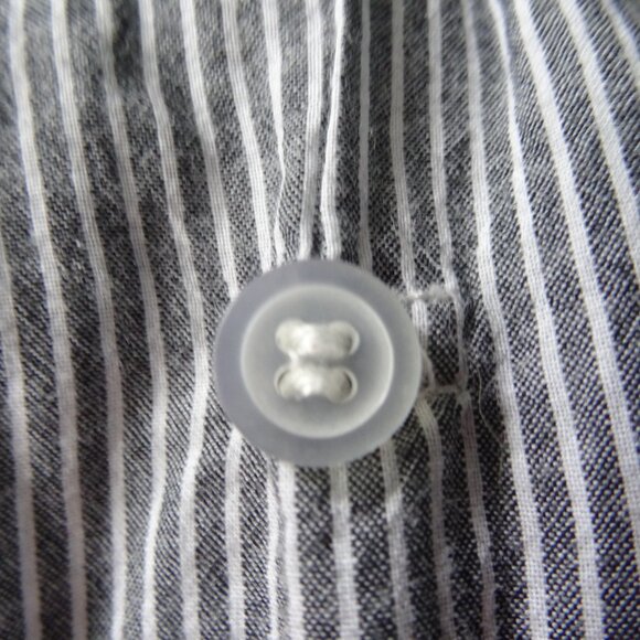 womens striped button up shirt with pockets size M - Picture 6 of 7